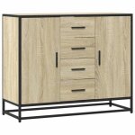 Enfilade / bahut / vitrine - rustique - buffet ch�ne sonoma 92 x 35 x 76 cm bois ding�nierie @151269
