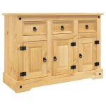 Enfilade / bahut / vitrine - rustique - buffet corona marron 112 x 44 x 78 cm bois massif pin mex icain ... Enfilade / bahut / vitrine - rustique - buffet corona marron 112 x 44 x 78 cm bois massif pin mex icain ...