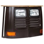 Enfilade / bahut / vitrine - rustique - buffet en forme de camion bois de manguier massif gris fonc ...