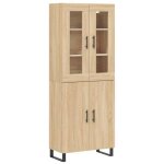 Enfilade / bahut / vitrine - rustique - buffet haut chne sonoma 695 x 34 x 180 cm bois dingnierie @952776 ...