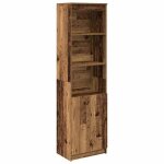 Enfilade / bahut / vitrine - rustique - buffet haut vieux bois 50 x 35 x 180 cm bois ding�nierie @772946 ...