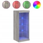 Enfilade / bahut / vitrine - rustique - buffet avec lumi�res led sonoma gris 41 x 37 x 100 cm @171144 ...
