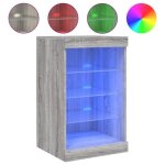 Enfilade / bahut / vitrine - rustique - buffet avec lumires led sonoma gris 41 x 37 x 67 cm @998033