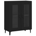 Enfilade / bahut / vitrine - rustique - buffet noir 695 x 34 x 90 cm bois ding�nierie @350467