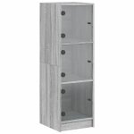 Enfilade / bahut / vitrine - rustique - buffet avec portes en verre sonoma gris 35 x 37 x 109 cm @161441 ...