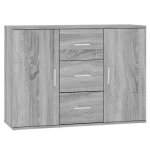 Enfilade / bahut / vitrine - rustique - buffet sonoma gris 91 x 295 x 65 cm bois dingnierie @901231