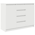 Enfilade / bahut / vitrine - rustique - buffet avec tiroirs blanc 1005 x 35 x 76 cm bois ding�nierie ...