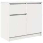 Enfilade / bahut / vitrine - rustique - buffet avec tiroir blanc 71 x 35 x 65 cm bois dingnierie @147722 ...