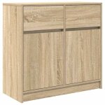 Enfilade / bahut / vitrine - rustique - buffet avec tiroir ch�ne sonoma 80 x 34 x 76 cm bois ding�nierie ...
