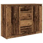 Enfilade / bahut / vitrine - rustique - buffet avec tiroirs vieux bois 1005 x 35 x 76 cm bois ding�nierie ...