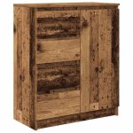 Enfilade / bahut / vitrine - rustique - buffet avec tiroirs vieux bois 71 x 35 x 84 cm bois dingnierie ...