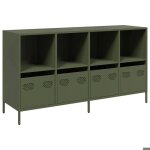 Enfilade / bahut / vitrine - rustique - buffet vert olive 135 x 39 x 735 cm acier laminé à froid @192503 ... Enfilade / bahut / vitrine - rustique - buffet vert olive 135 x 39 x 735 cm acier laminé à froid @192503 ...