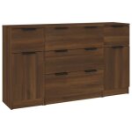 Enfilade / bahut / vitrine - rustique - ensemble de buffets 3 pcs ch�ne marron bois ding�nierie @518063 ...