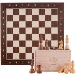 Jeu d�checs - engelhart - 170494 - plateau 40x40 cm - pi�ces plomb�es et feutr�es - roi 76 mm