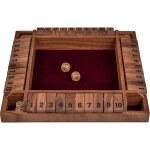 Jeu de soci�t� en bois - engelhart - 300406 - coffret 4 joueurs - feutrine int�gr�e - 8 d�s en bois