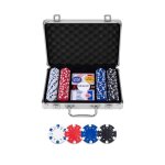 Coffret de poker - engelhart - 320905 - mallette aluminium argente - 200 jetons 115 g - accessoires ...