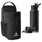 Enivan ? pack salle de sport sac magntique noir + gourde isotherme 1l ? aimant puissant poche tlphone ...