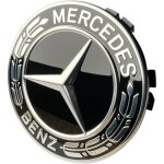 Enjoliveur mercedes - benz 75 mm couronne de laurier �toil�e noir pour roues �l�gant et compatible avec ...