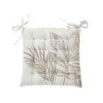 Enjoy home - galette de chaise en coton recycl�e natura - 38 x 38 cm - ecru