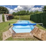Enrouleur de bches classique pour piscine enterre - gre - jusqu 55m de largeur - mobile avec roues ...