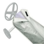 Enrouleur b�che piscine 490x96 cm beige tissu imperm�able protection anti - vent / pluie / poussi�re ...