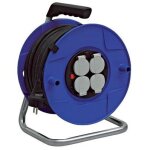 Enrouleur lectrique de chantier - brennenstuhl - bat pro - 25 m - 4 prises - protection enfants