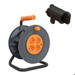 Enrouleur h05vv - f 4 prises 3g1mm� 25m + coupe - circuit + support - zenitech