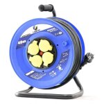 Enrouleur - i - watts - 40m - 4 prises  clapet - ip44 - disjoncteur thermique