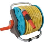 Enrouleur de jardin eagle garden de 20 m�tres - incl. t�te de buse et connecteurs - jaune