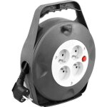 Enrouleur mnager lctrique zenitech 10m - 4 prises - cble ho5vvf - 3g15 mm