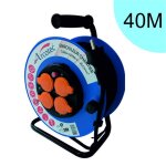 Enrouleur pro de chantier 3g1. 5 40m ip44 platine fixe (anti twist) - c�ble h07rn - f - 4 prises 16a ...