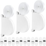Enrouleur de sangle 3 pcs 3 pcs - volet roulant pivotant blanc avec sangle et guides