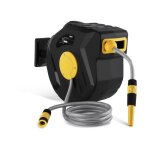 Enrouleur de tuyau automatique - msw - 20 m - mcanisme de blocage - pivotant 180 - pvc