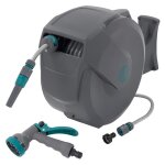 Enrouleur de tuyau darrosage mural ecd germany 30m + 2m pivotant à 180° automatique 9 fonctions Enrouleur de tuyau darrosage mural ecd germany 30m + 2m pivotant à 180° automatique 9 fonctions