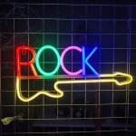 Enseignes non guitare rock ? dcoration murale pour studio de musique et maisonclairage non led personnalis ...