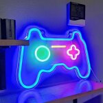 Enseigne non led coovee - manette de jeu - 38x25cm - chargement usb - luminosit rglable