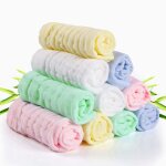 Serviettes pour bb - cuneary - ensemble de 10 - coton bio - 30x30 cm - multicolore