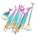 Ensemble de 11 pinceaux de maquillage ensemble doutils de maquillage mignons pour filles (manche queue ...