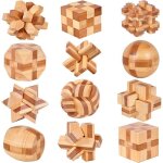 Ensemble de 12 casse - ttes 3d en bois petit jeu de logique  monter et  dmonter coffret cadeau 45 ...