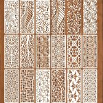 Ensemble de 15 pochoirs de bordure adapt�s � la peinture la fabrication de meubles la d�coration de g�teaux ...