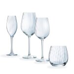 Ensemble de 16 verres  pied et verres  eau serena lines - luminarc