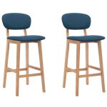 Ensemble de 2 chaises de bar / tabourets de bar - uu - bleu tissu 45 x 47 x 92cm vidaxl1424531