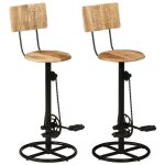 Ensemble de 2 chaises de bar / tabourets de bar - uu - bois massif de manguier 44 x 44 x 112cm vidaxl2010226 ... Ensemble de 2 chaises de bar / tabourets de bar - uu - bois massif de manguier 44 x 44 x 112cm vidaxl2010226 ...