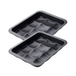 Ensemble de 2 moules 12 mini pains ou brioches 36 x 27 cm zenker black metallic