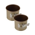 Ensemble de 2 petits moules � panettone 12 x 10 cm zenker mojave gold