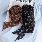 Ensemble 2 pièces?foulard en soie vintage à pois couleur café pour femme?accessoire léger chic et polyvalent ... Ensemble 2 pièces?foulard en soie vintage à pois couleur café pour femme?accessoire léger chic et polyvalent ...