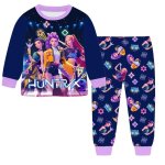 Ensemble 2 pices pyjama pour garons et filles kpop huntrix shirt et pantalon tenue rumi mira zoey pour ...