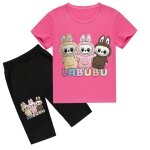 Ensemble 2 pièces t - shirt manches courtes enfant ecelen labubu - rose Ensemble 2 pièces t - shirt manches courtes enfant ecelen labubu - rose