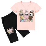 Ensemble 2 pièces t - shirt manches courtes enfant ecelen labubu - rose clair Ensemble 2 pièces t - shirt manches courtes enfant ecelen labubu - rose clair