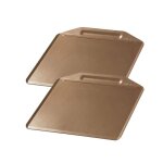 Ensemble de 2 plaques � p�tisserie sans rebords 36 x 33 cm zenker mojave gold